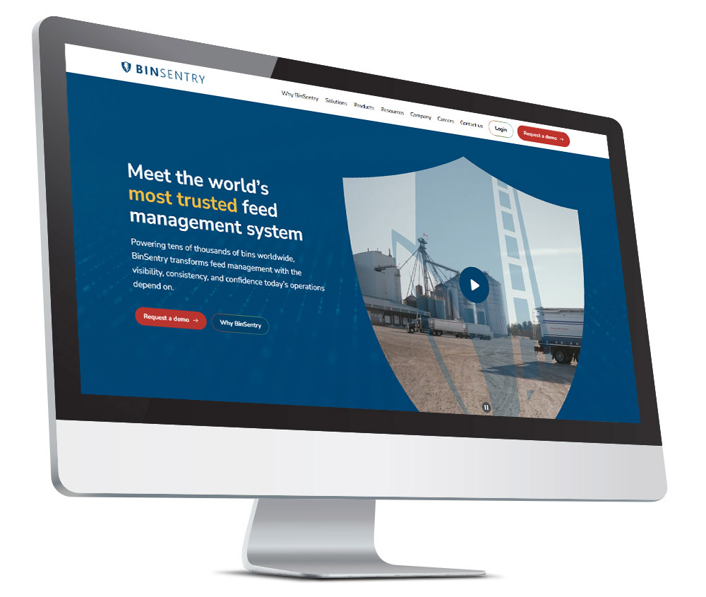 Client site on desktop monitor (BinSentry)