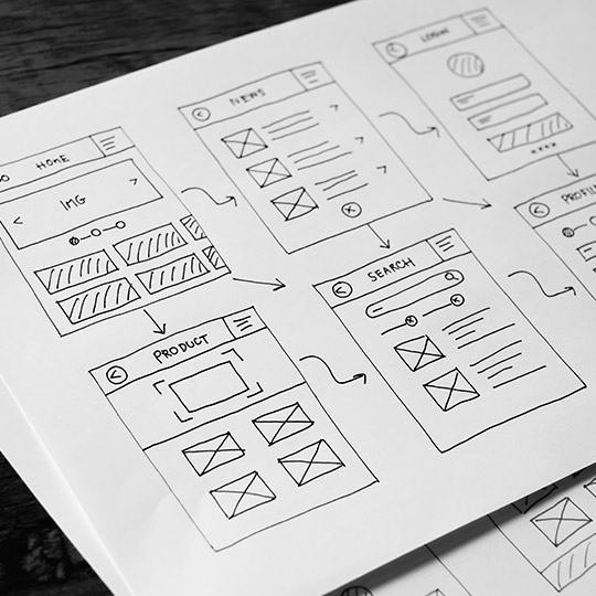 Website wireframes