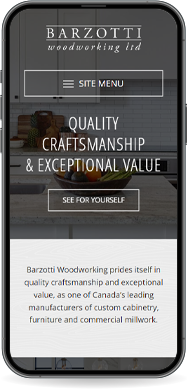 Barzotti site on mobile