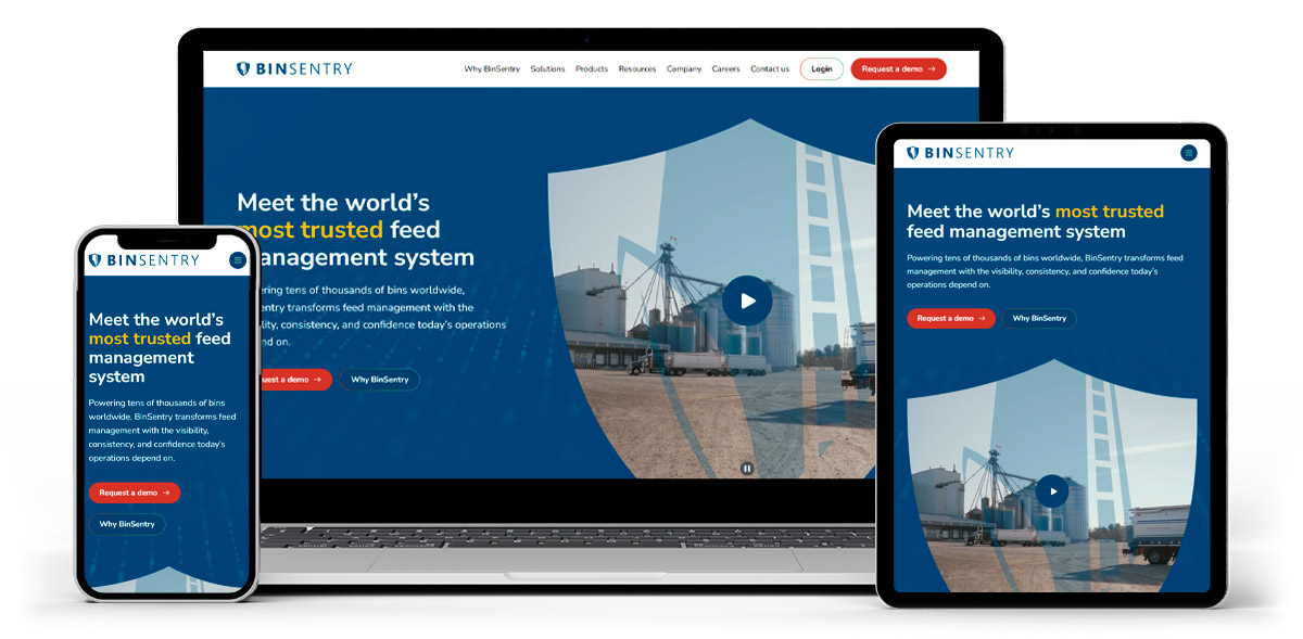 BinSentry's website on multiple devices