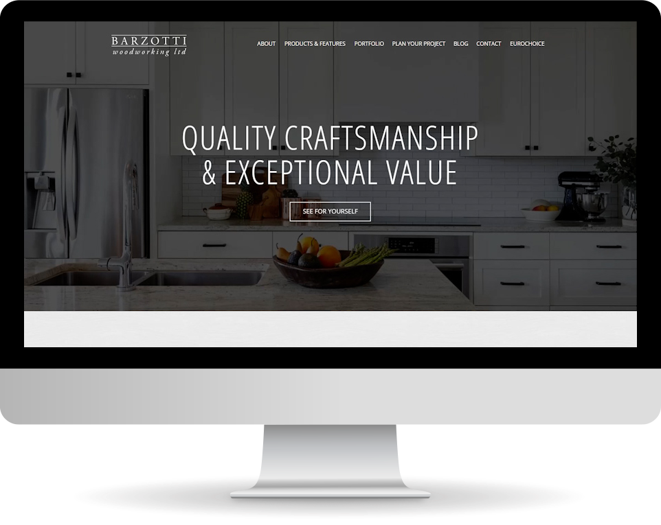 Barzotti site on desktop